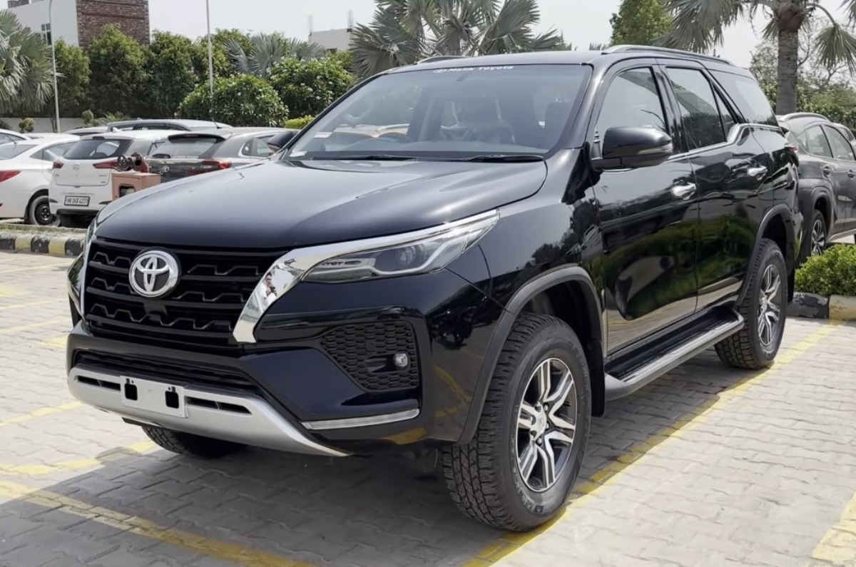 Toyota Fortuner mild hybrid at showroom parking lot